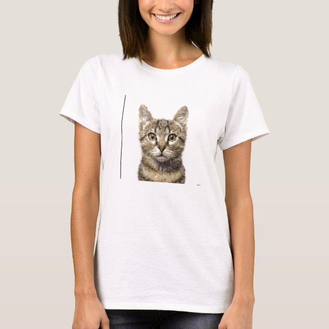 Womens Graphic Cat Tee shirt (Front)