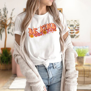 Women's Graphic Tees, Be Kind Shirt, Flower  T-Shirt