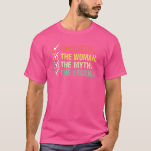 Womens Grauntie The Woman The Myth The Legend Retr T-Shirt