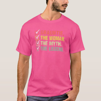 Womens Grauntie The Woman The Myth The Legend Retr T-Shirt