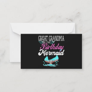 Womens Great Grandma Of The Birthday Mermaid Card