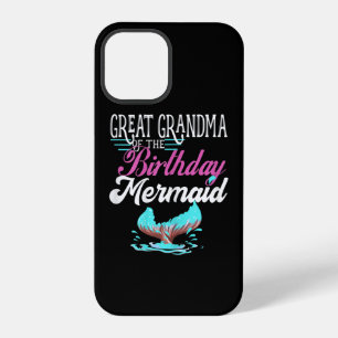 Womens Great Grandma Of The Birthday Mermaid iPhone 12 Pro Case