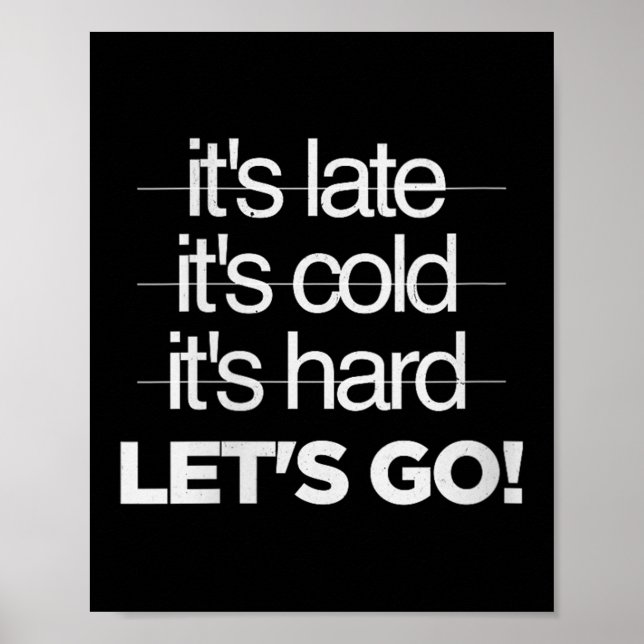 Womens Great Motivational Discipline Workout No Ex Poster (Front)