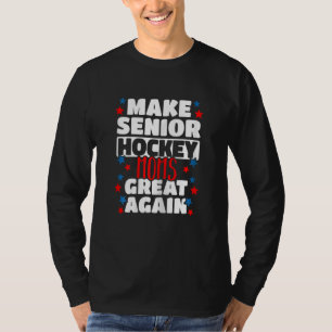 Womens Great Senior Hockey Mom Field Hockey Player T-Shirt