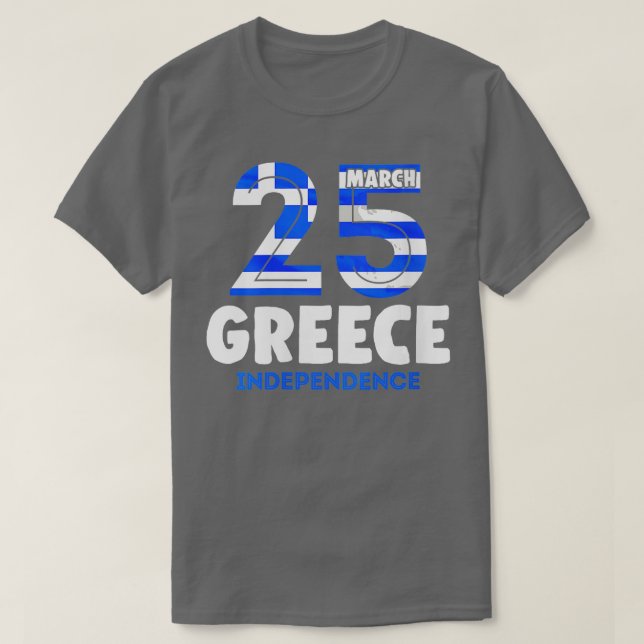 Womens Greek Independence Day 25 March Greece Flag T-Shirt (Design Front)
