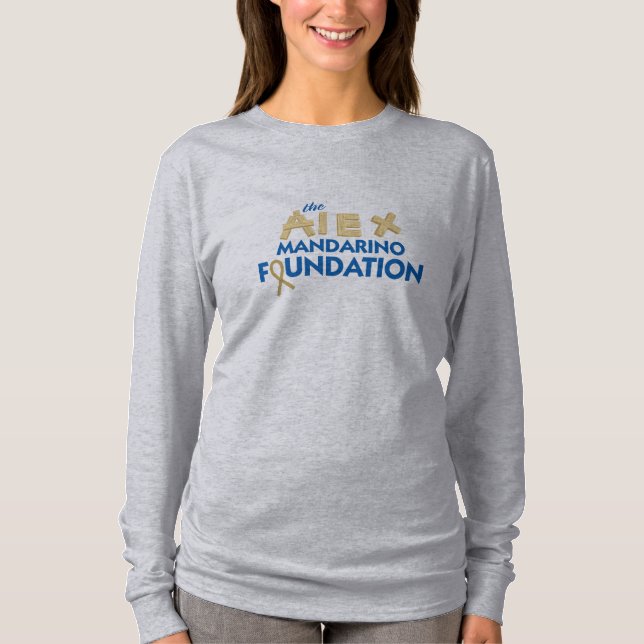 Women's Grey Long Sleeve T-Shirt (Front)