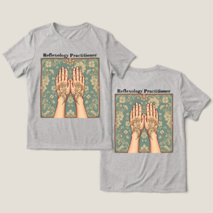  Women's Grey Reflexology Practitioner T-Shirt Tri-Blend Shirt