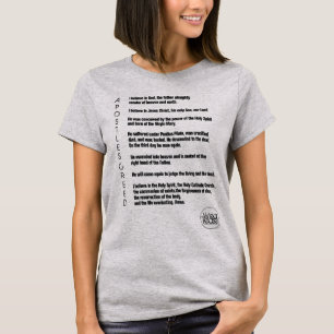 Women's Grey Short Sleeve "Apostle's Creed" T-Shirt