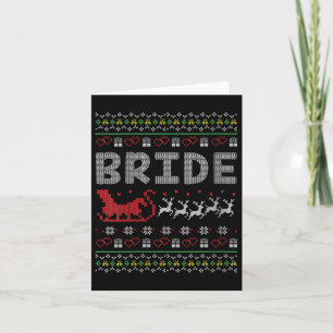 Womens Groom Bride Christmas Xmas Ugly Matching Co Card