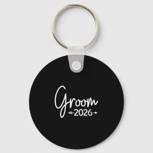 Women's groom est 2026 married wedding bridal key ring