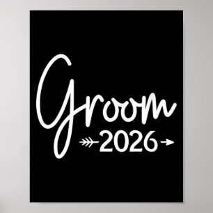 Women's groom est 2026 married wedding bridal poster