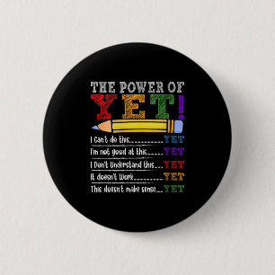 Womens Growth Mindset Teacher Motivational Sitive  6 Cm Round Badge