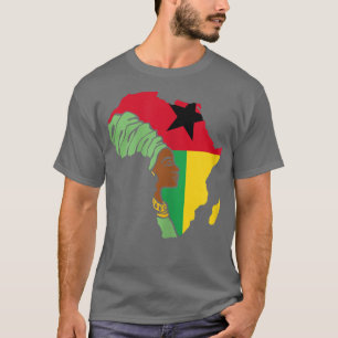 Womens Guinea Bissau Flag Africa Map Ethnic Herita T-Shirt
