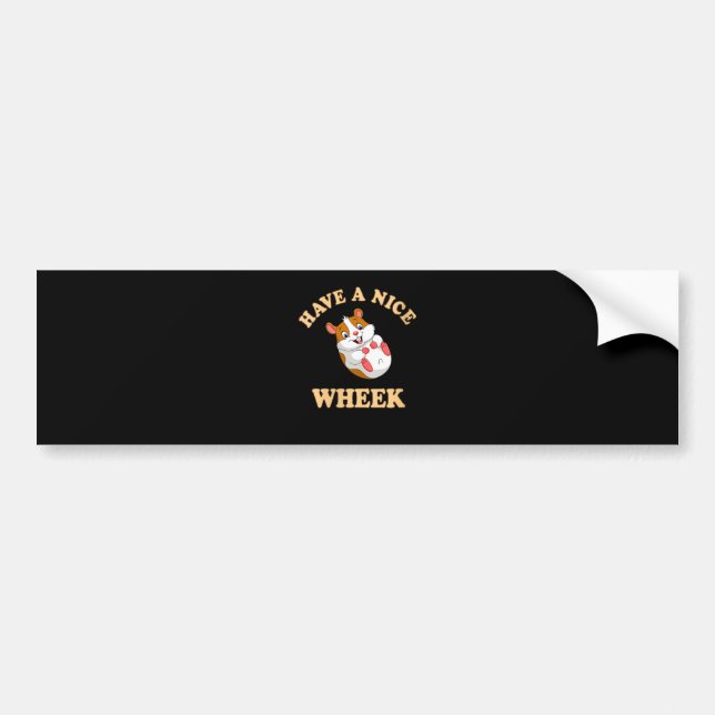 Womens Guinea Pig Cavy Pet Furry Fluffy Wheek Bumper Sticker (Front)