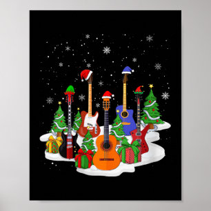 Womens Guitar Christmas Decor Musical Guitar Lover