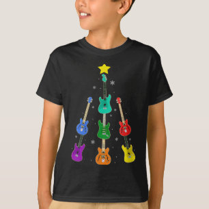 Womens Guitar Christmas Tree Musical Guitar Lovers T-Shirt