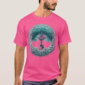 Womens Guitar Lake Acoustic Guitar Tree By The Lak T-Shirt