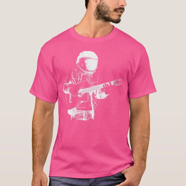 Womens Guitarist Astronaut Instrument - Acoustic G T-Shirt (Front)