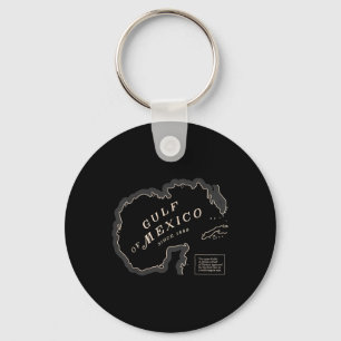 Womens Gulf Of Mexico 1550 Historic Map  Key Ring