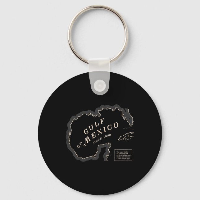 Womens Gulf Of Mexico 1550 Historic Map  Key Ring (Front)