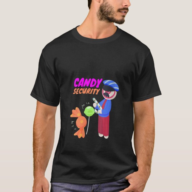 Womens Gummy Candy I Candy Security I Candy Cane C T-Shirt (Front)