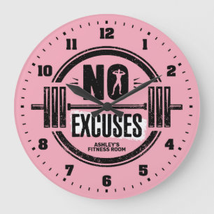 Women's Gym Fitness Room Personalized Wall Clock