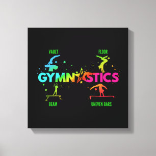 Women's Gymnastics Bars Beam Vault Floor Canvas Print
