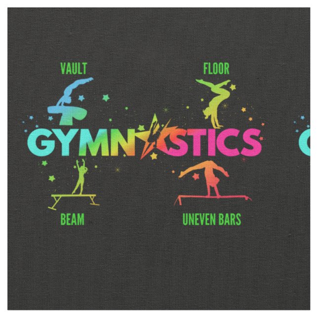 Women's Gymnastics Bars Beam Vault Floor Fabric (Close Up)