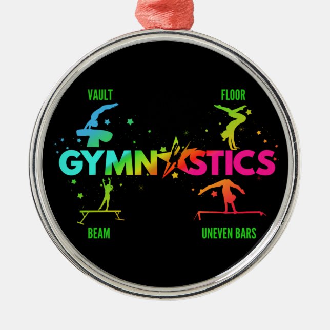 Women's Gymnastics Bars Beam Vault Floor Metal Tree Decoration (Front)