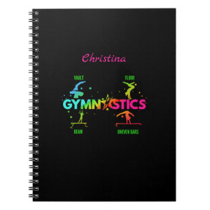 Women's Gymnastics Bars Beam Vault Floor Notebook