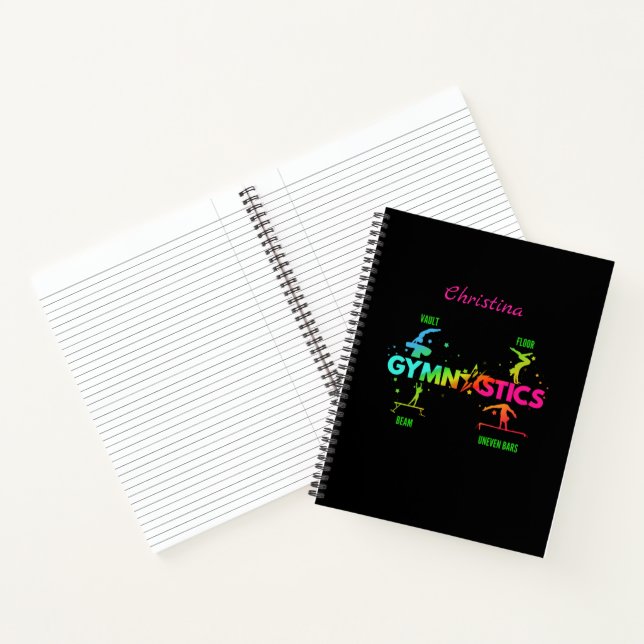 Women's Gymnastics Bars Beam Vault Floor Notebook (Inside)