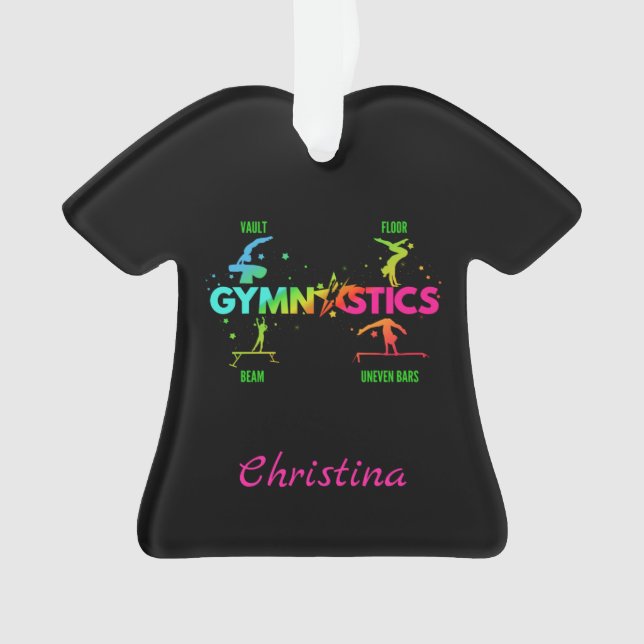 Women's Gymnastics Bars Beam Vault Floor Ornament (Front)