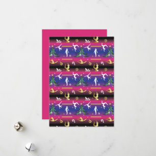 Women's Gymnastics Christmas Tree Holiday Card