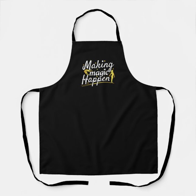 Women's Gymnastics Making Magic Happen Quote Apron (Front)
