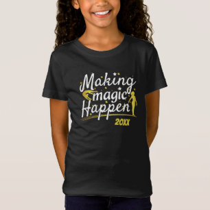 Women's Gymnastics Making Magic Happen Quote T-Shirt