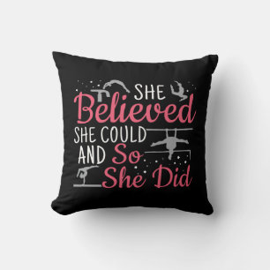 Women's Gymnastics - She Believed She Could Cushion