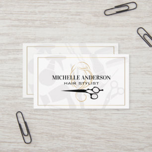 Womens Hair Hair Stylist Business Card
