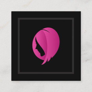 Womens Hair Professional Hairstylist Square Business Card