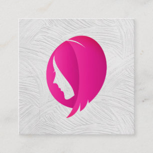 Womens Hair Professional Hairstylist Square Business Card
