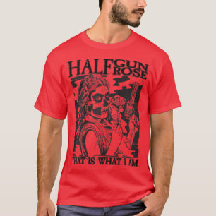 Womens Half Gun Half Rose I Rocker Bride I Nasty O T-Shirt