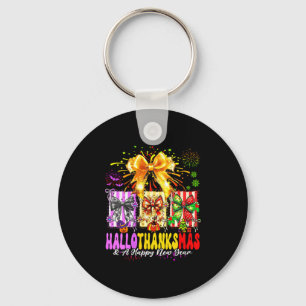 Womens Hallothanksmas &amp; A Happy New Years Eve  Key Ring