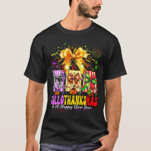 Womens Hallothanksmas &amp; A Happy New Years Eve  T-Shirt