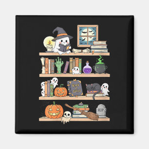 Women's halloween books ghost  magnet
