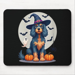 Womens Halloween Cocker Spaniel Dog Black Tan Mouse Pad
