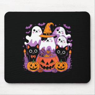 Womens Halloween Dog Dressed As Ghost Halloween Mouse Pad