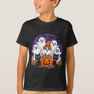 Womens Halloween Dog Ghost Halloween Dog Funny Men T-Shirt
