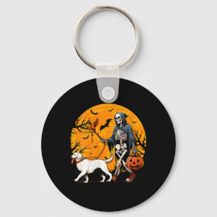 Womens Halloween Dog Skeleton Leads Dog Halloween Key Ring