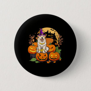 Womens Halloween Dog V-Neck T-Shirt3 6 Cm Round Badge