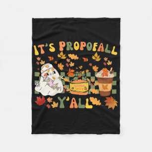 Womens Halloween Icu Nurse Its Propofall Yall Crna Fleece Blanket