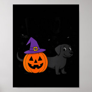 Womens Halloween Labrador Retriever Dog With Poster